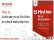 Where do I activate the Mcafee subscription for my Dell Pc?