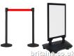 Retractable Queue Barriers & Pavement Signs